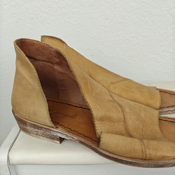 Free People Mont Blanc D’Orsays Sandal Shoe Brown Slip On Women's 7 US Flat - Picture 8 of 15